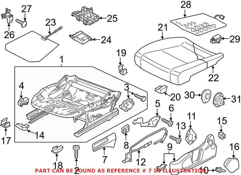 VW Seat Back Recliner Adjustment Handle – Front Passenger Side 5C6882252C82V