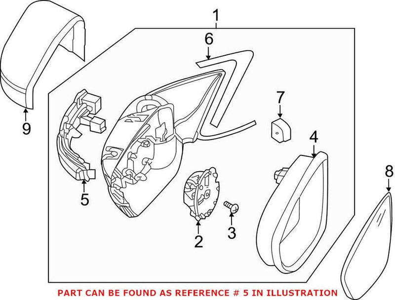 VW Side Mirror Turn Signal – Passenger Side 5C6949102