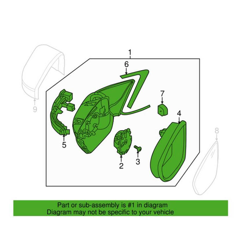 VW Side Mirror Housing – Driver Side 5C7857507AF