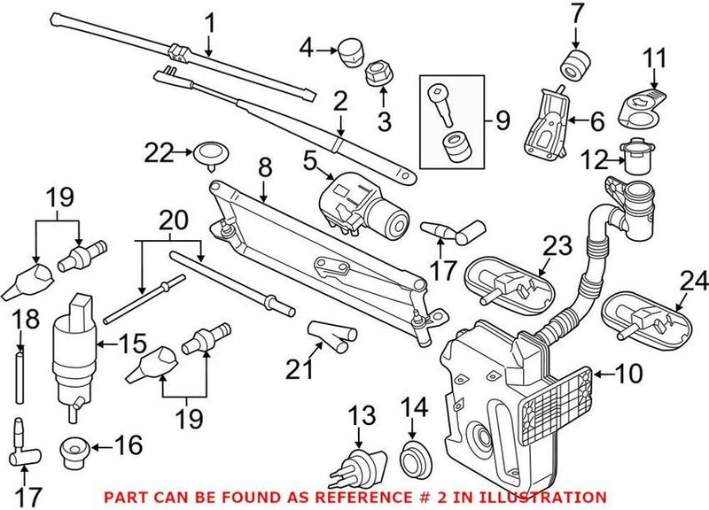 VW Windshield Wiper Arm – Driver Side 5C7955409B