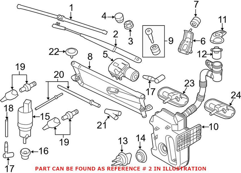 VW Windshield Wiper Arm – Driver Side 5C7955409B