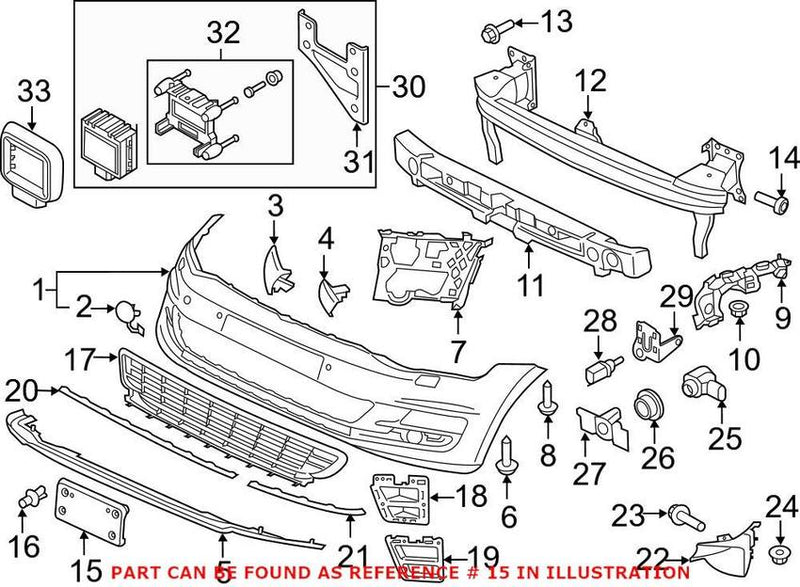 VW License Plate Bracket – Front 5G0807287F9B9