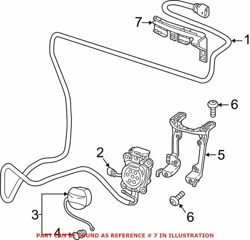 Genuine VW/Audi Hybrid Charging Port Assembly Bracket 5G0971822
