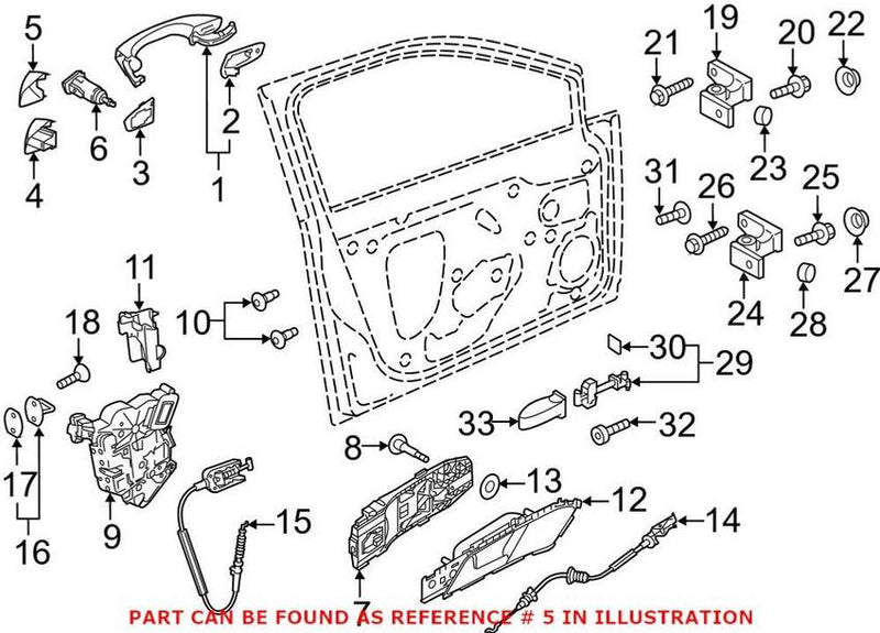 Interior Door Handle Screw Cap – Front Driver Side