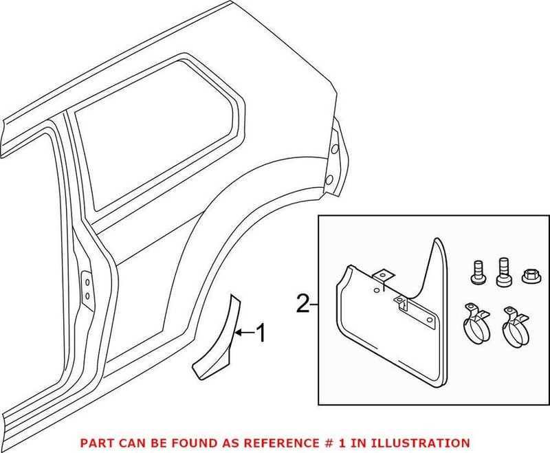 VW Stone Guard – Rear Driver Side 5G3821713A
