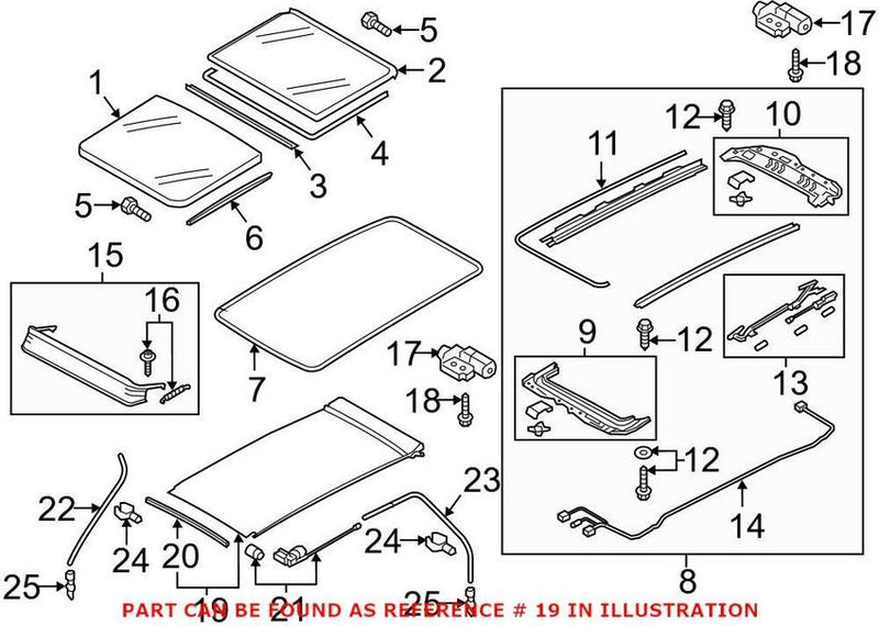 VW Sunroof Cover 5G9877307AGC3