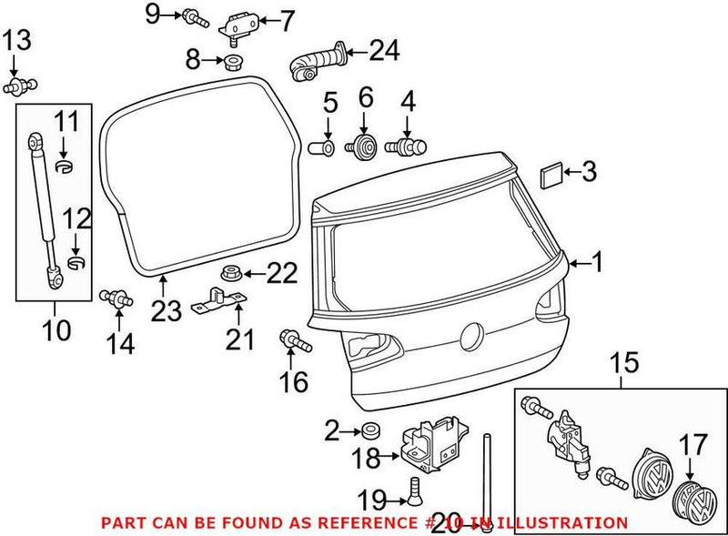 VW Hatch Lift Support 5GM827550B