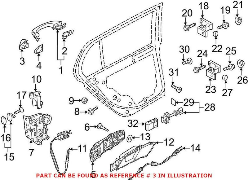 VW Exterior Door Handle Cover – Passenger Side 5GM839168GRU