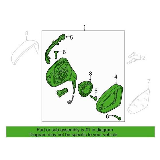 Door Mirror Glass Assembly – Driver Side