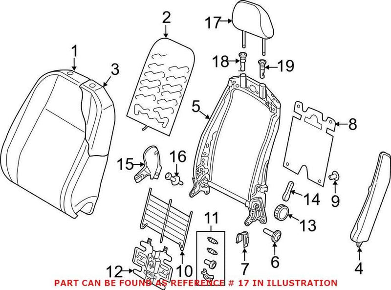 VW Headrest – Front 5GM881903GFMA