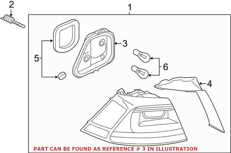 VW Tail Light Socket – Driver Side Outer 5GM945257B