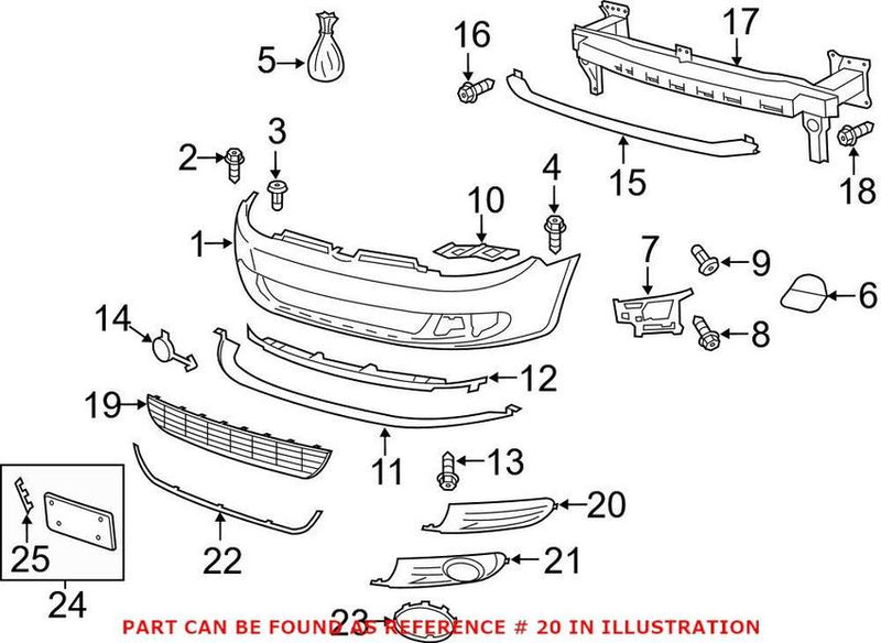 Bumper Cover Grille – Front Passenger Side Lower (Satin Black)