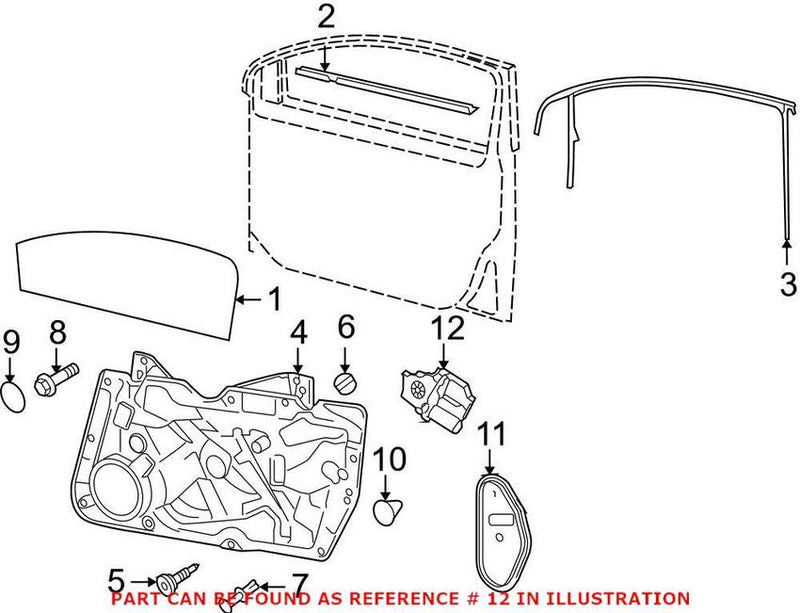 VW Power Window Motor – Front Driver Side 5K0959701JZ02