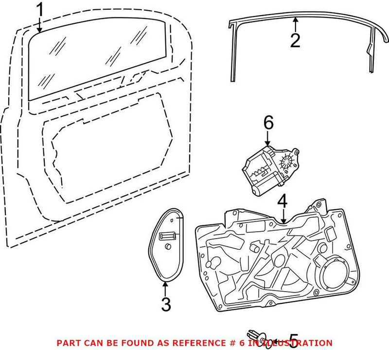 VW Power Window Motor – Front Passenger Side 5K0959702JZ02