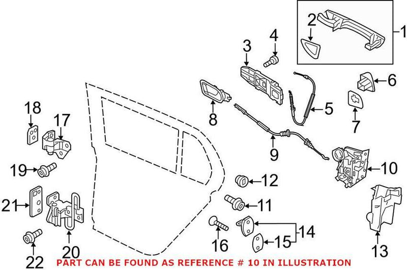 VW Door Latch Assembly – Rear Driver Side 5K4839015N