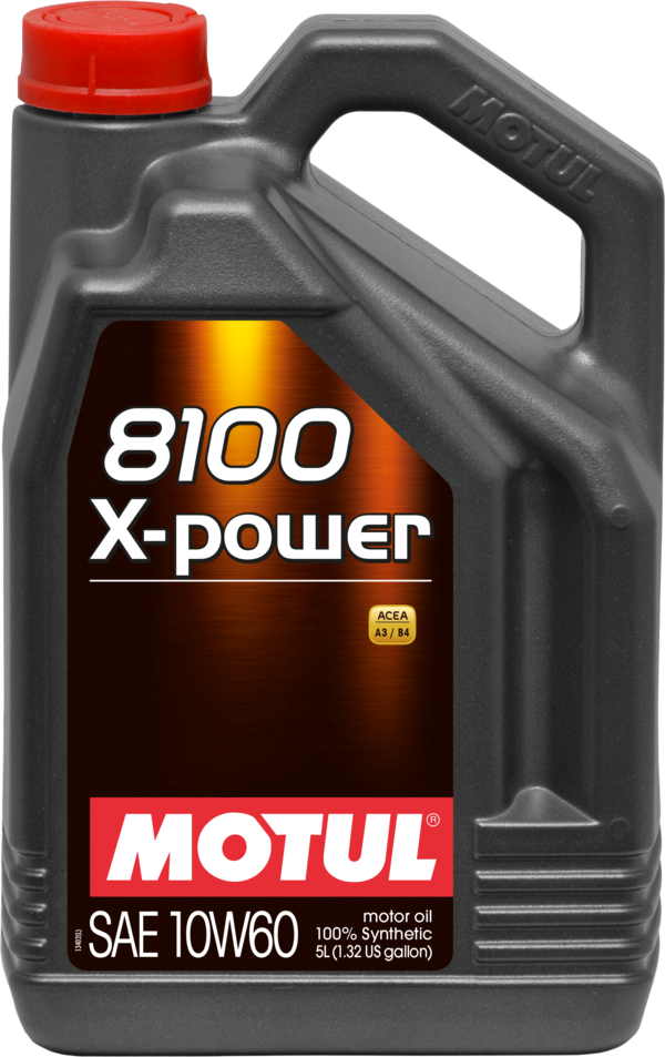 MOTUL 8100 X-POWER 10W-60 Full Synthetic Engine Oil, 5L - 114867