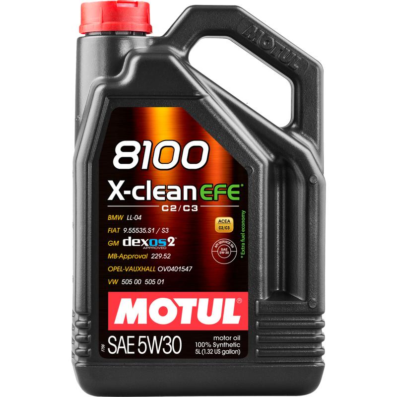 MOTUL 8100 X-CLEAN EFE 5W-30 Full Synthetic Engine Oil, 5L - 111378