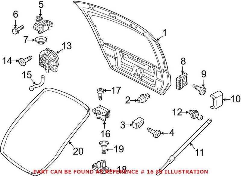 VW Trunk Lock Actuator Motor 5M0827505K