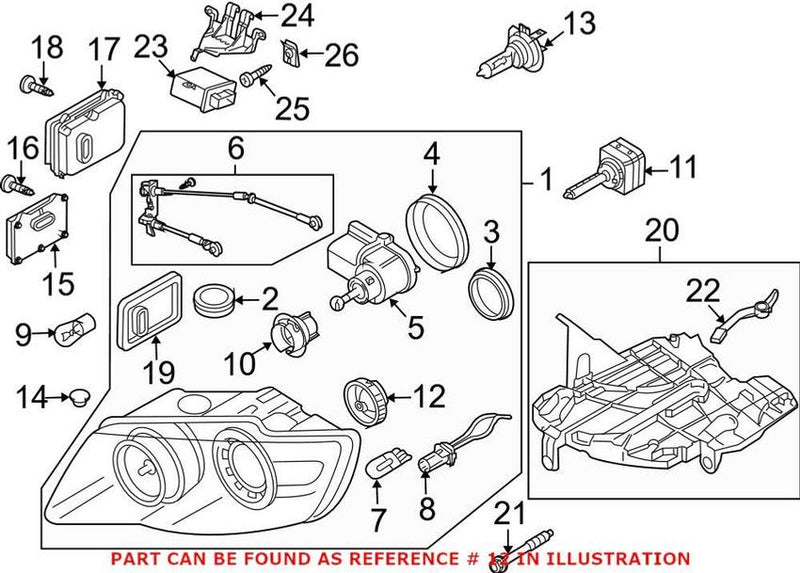 VW Headlight Retaining Ring 5M0941645