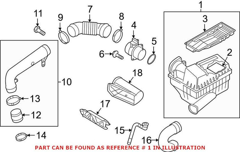 Genuine VW/Audi Air Filter and Housing Assembly 5N0129607 – Genuine VW/Genuine VW/Audi