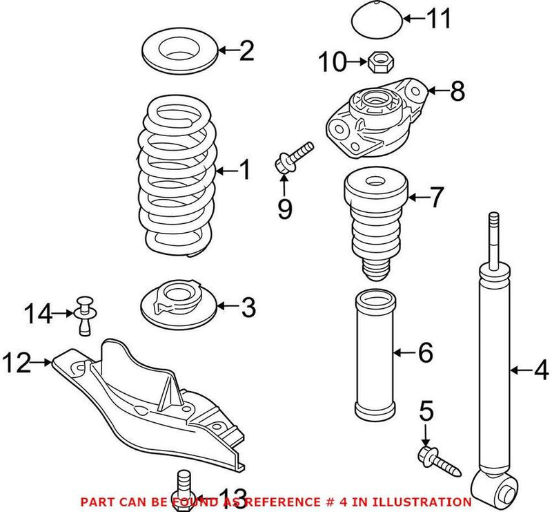 Genuine VW/Audi Shock Absorber – Rear 5N0513049BG