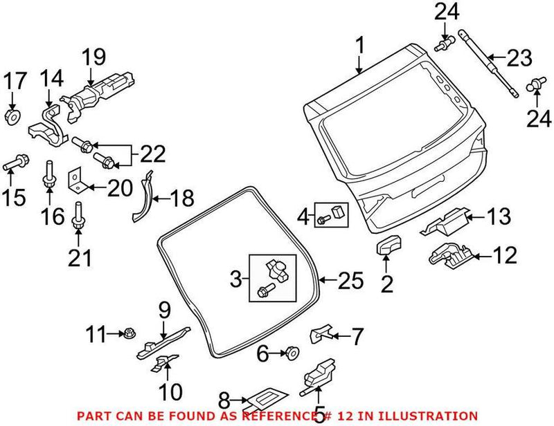 Genuine VW/Audi Deck Lid Handle – Rear 5N0827566AA