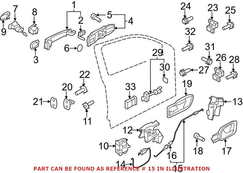 VW Door Latch Cable – Front 5N0837085E
