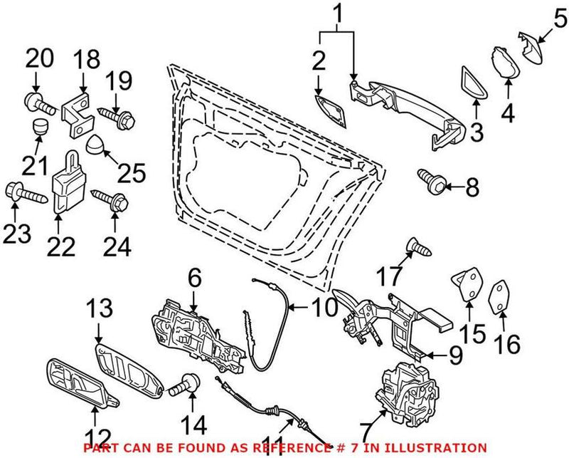 VW Door Latch Assembly – Rear Passenger Side 5N0839016E