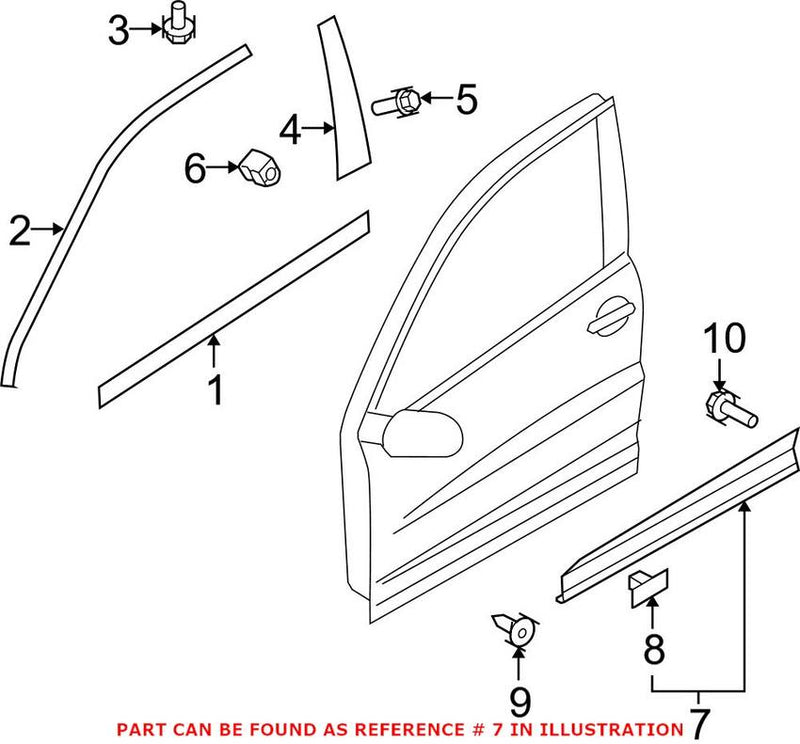 Side Skirt – Front Passenger Side (Satin Black)