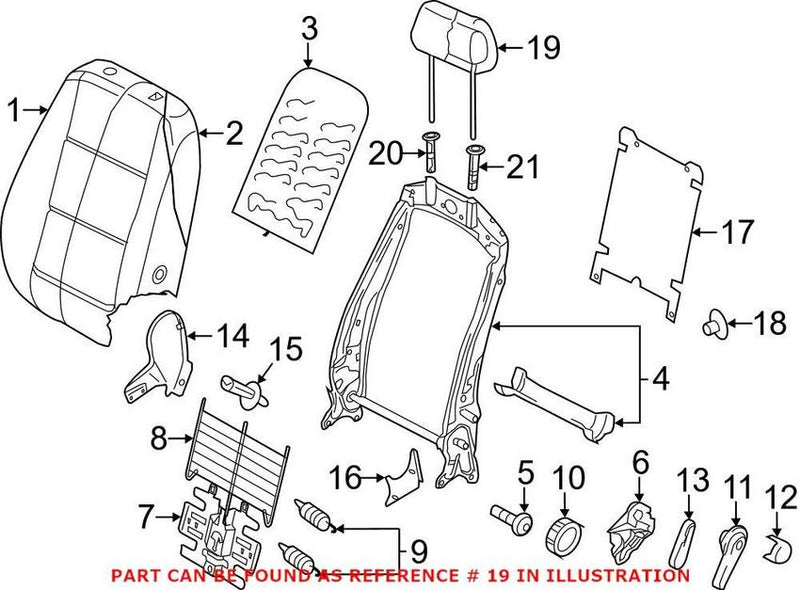 VW Headrest – Front 5N0881903DZGU