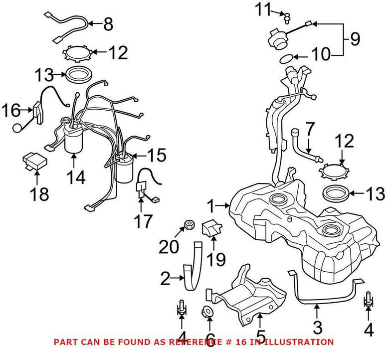 VW Fuel Tank Sending Unit – Passenger Side 5N0919673K