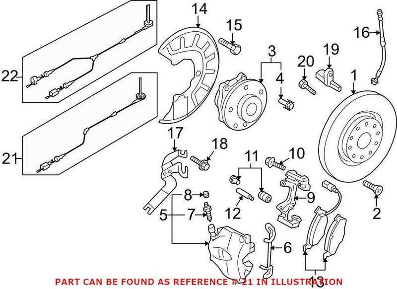 VW ABS Wheel Speed Sensor Wiring Harness – Front Passenger Side 5N0927903Q