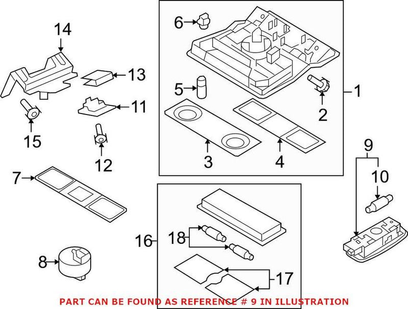 VW Dome Light 5N0947291CY20