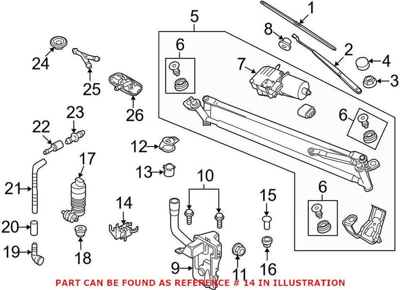 Windshield Washer Hose Holder