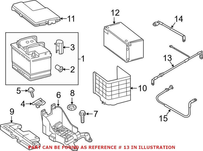 Genuine VW/Audi Battery Cable 5N0971228K