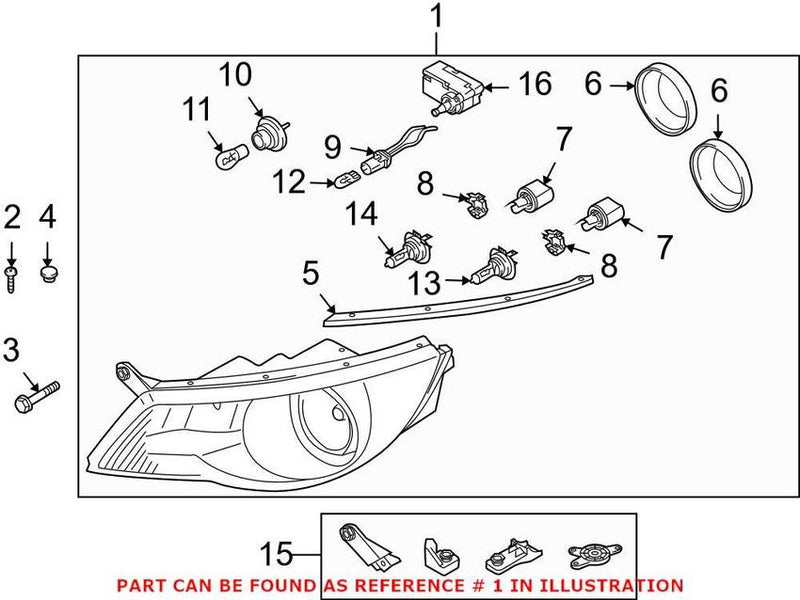 VW Headlight Assembly – Passenger Side (Halogen) 5N1941032AC