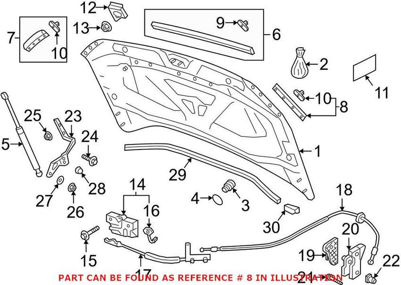 VW Hood Seal – Front 5NA823709