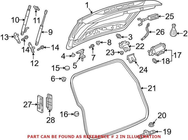VW Liftgate Hardware Kit 5NA898617