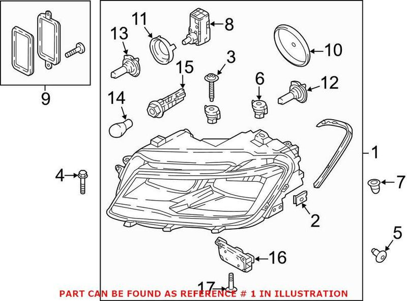 VW Headlight Assembly – Front Driver Side 5NL941005