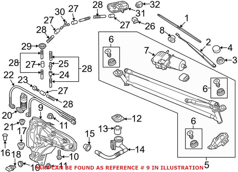 VW Washer Fluid Reservoir 5NN955453C – Genuine VW/Audi