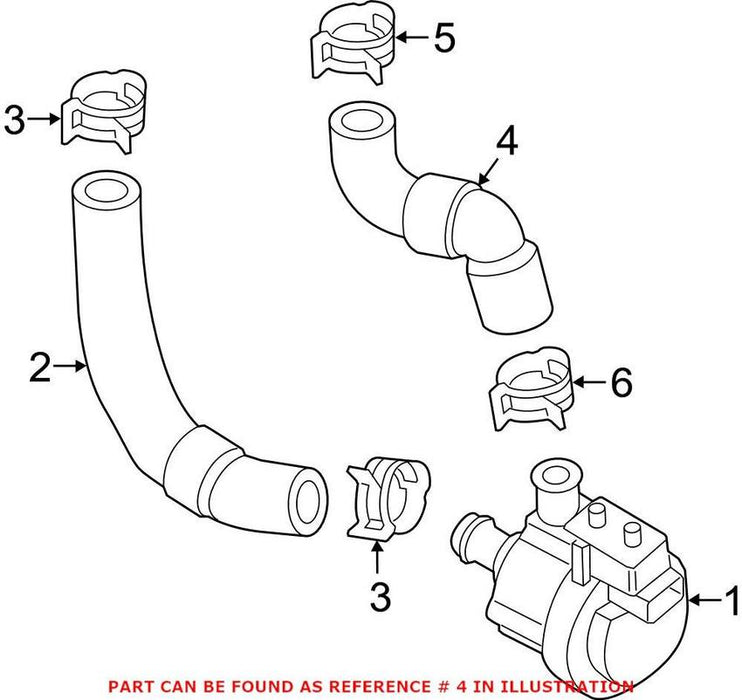 VW Engine Coolant Hose 5Q0122073H
