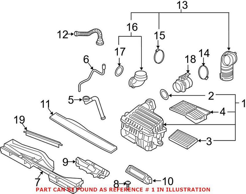 Genuine VW/Audi Air Filter and Housing Assembly 5Q0129607BB – Genuine VW/Genuine VW/Audi
