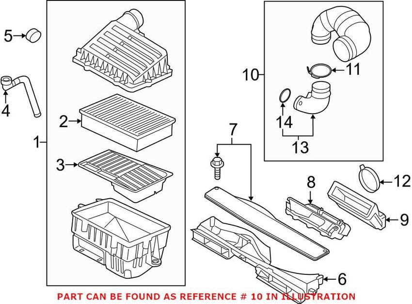 Genuine VW/Audi Engine Air Intake Hose 5Q0129654AE – Genuine VW/Genuine VW/Audi