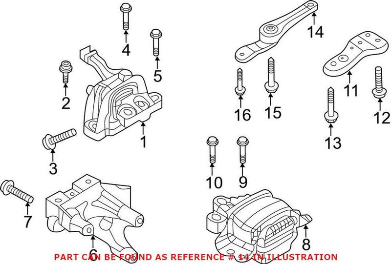 VW Engine Mount Support Bracket 5Q0199855C – Genuine VW/Audi