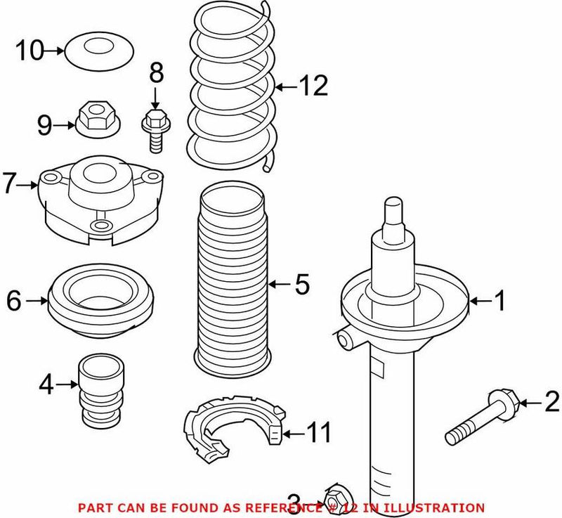 Genuine VW/Audi Coil Spring – Front 5Q0411105EQ