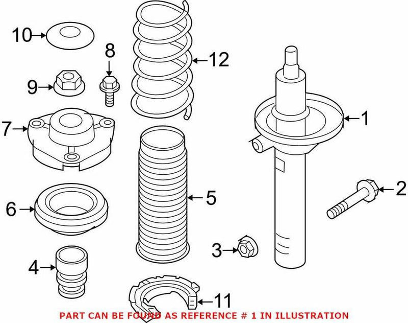 Genuine VW/Audi Suspension Strut – Front 5Q0413031EL