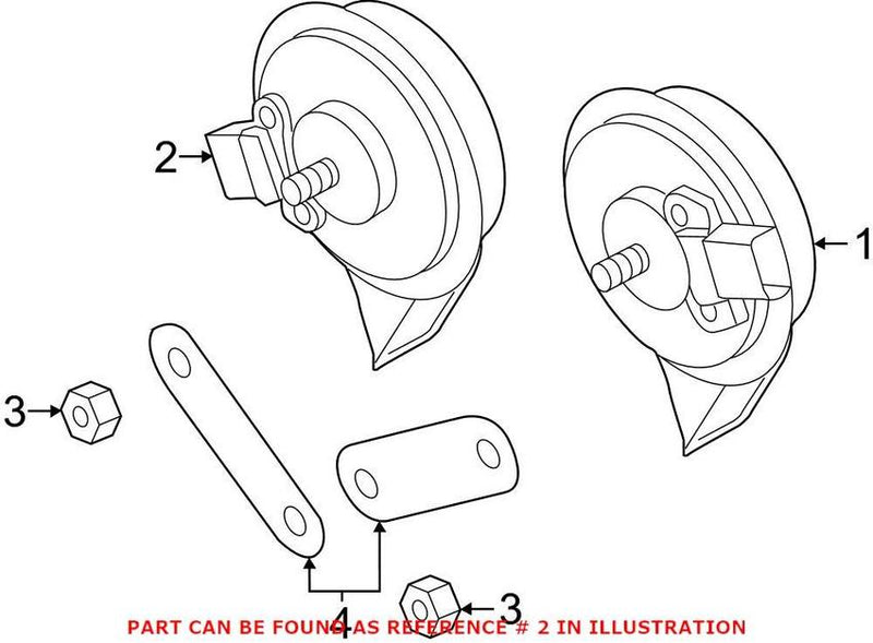 VW Horn 5Q0951223H – Genuine VW/Audi