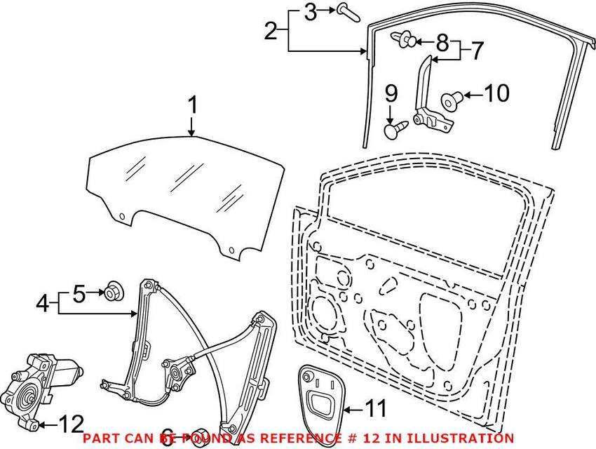 VW Power Window Motor – Front Driver Side 5Q0959801B
