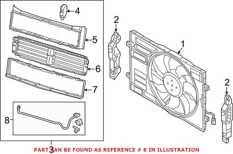 VW Cooling System Bypass Line Adapter 5Q0971277