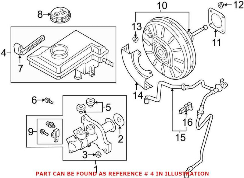VW Brake Master Cylinder Reservoir 5Q1611301C
